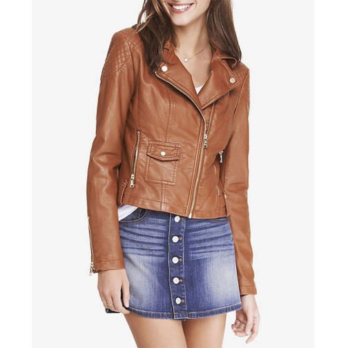 Jojo Fletcher The Bachelorette Season 12 Brown Leather Jacket - Image 5