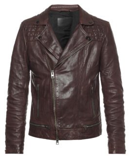 Dollface Kat Dennings Brown Leather Jacket