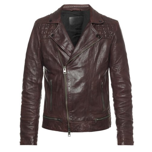 Dollface Kat Dennings Brown Leather Jacket