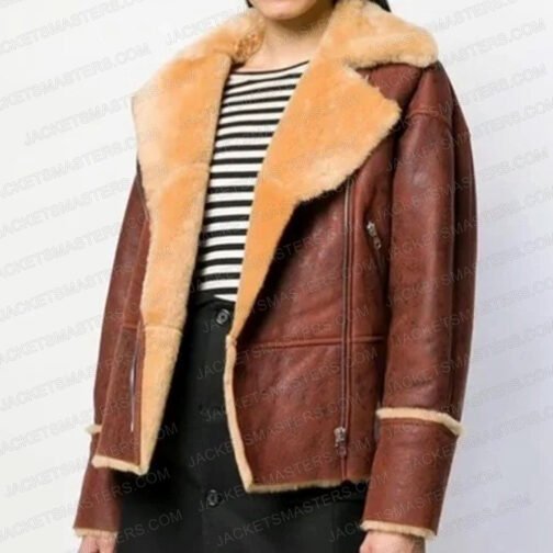 Gossip Girl Jordan Alexander Aviator Leather Jacket - Image 5