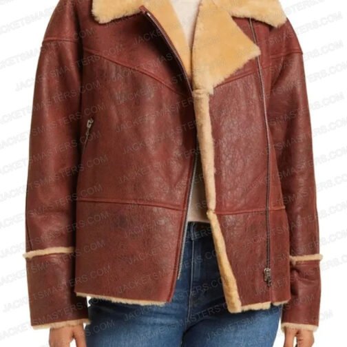 Gossip Girl Jordan Alexander Aviator Leather Jacket - Image 6