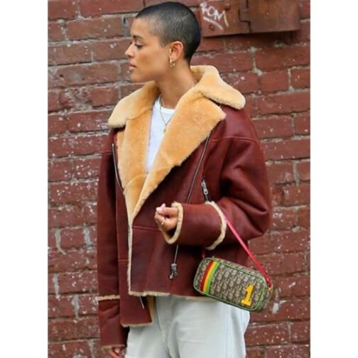 Gossip Girl Jordan Alexander Aviator Leather Jacket - Image 12