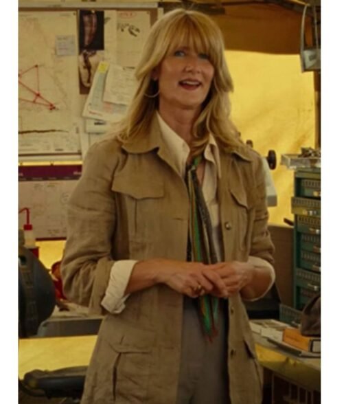 Laura Dern Jurassic World Dominion Brown Jacket - Image 8