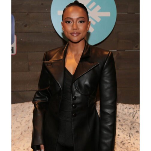 Karrueche Tran Divinity Leather Coat - Image 2