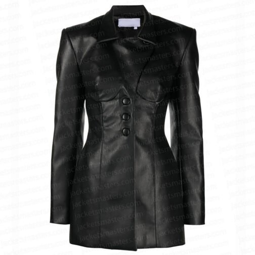 Karrueche Tran Divinity Leather Coat - Image 4