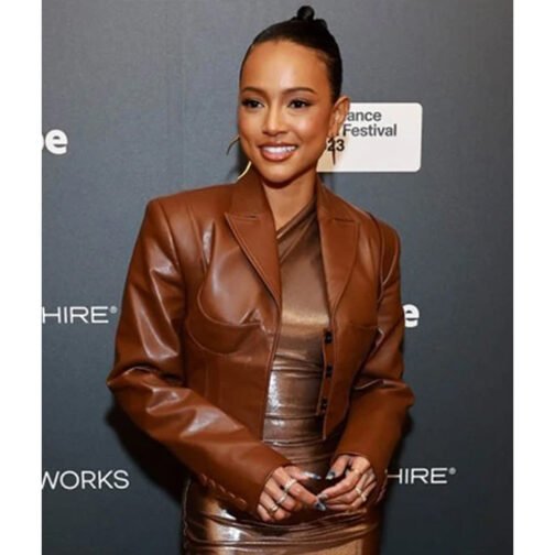 Karrueche Tran Divinity Leather Jacket - Image 8