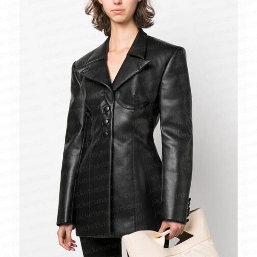 Karrueche Tran Divinity Leather Coat - Image 5