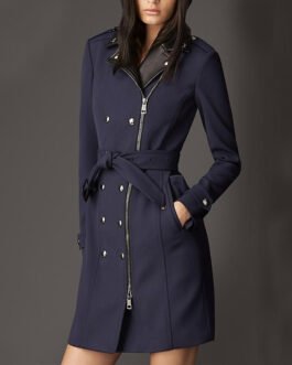 Castle Season 6 Stana Katic Navy Trench Coat