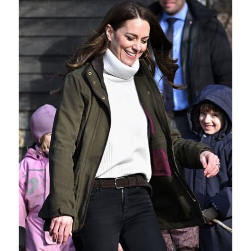 Kate Middleton Seeland Woodcock Cotton Green Jacket - Image 6