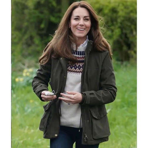 Kate Middleton Seeland Woodcock Cotton Green Jacket - Image 8