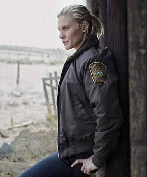 Longmire Katee Sackhoff Brown Bomber Jacket - Image 3