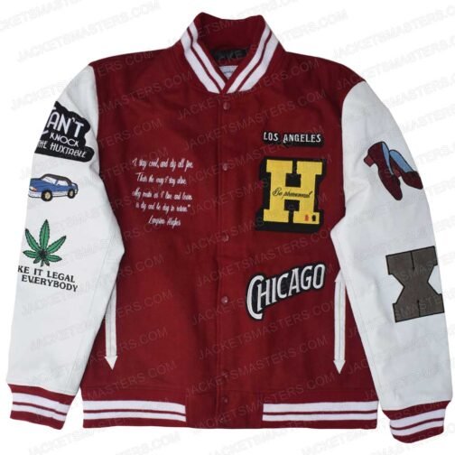 Kenya Barris #BlackAF H Letterman Jacket - Image 4