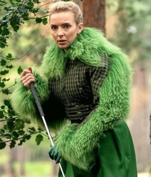 Jodie Comer Killing Eve Season 03 Fur Cropped Jacket - Image 7