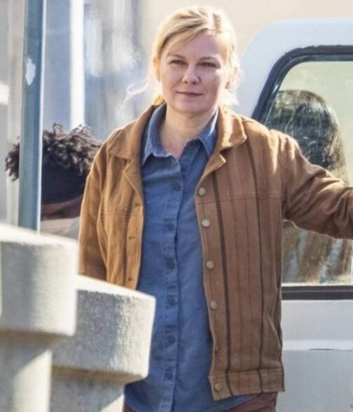 Kirsten Dunst Civil War Brown Jacket - Image 4