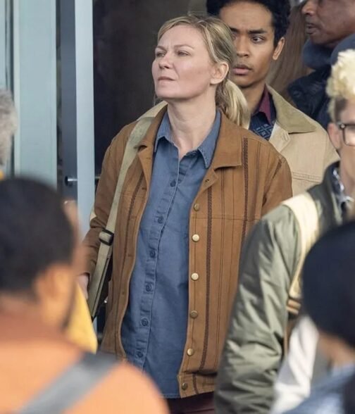 Kirsten Dunst Civil War Brown Jacket - Image 5