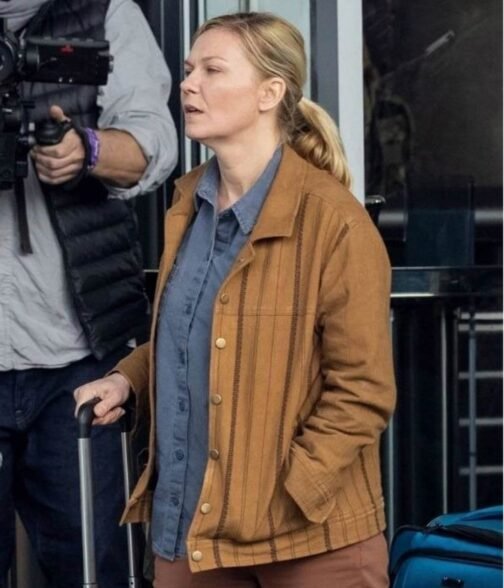 Kirsten Dunst Civil War Brown Jacket - Image 3