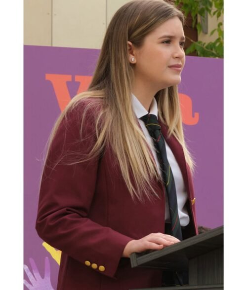 Kyla Kenedy Mr. Mayor Burgundy Blazer - Image 3