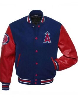 LA Angels Red and Blue Letterman Jacket