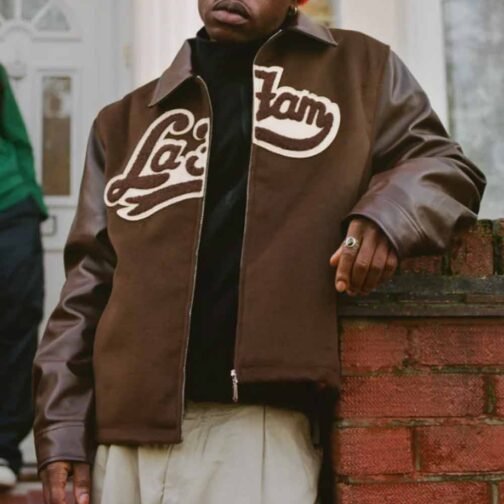 La Fam Red Varsity Jacket - Image 11