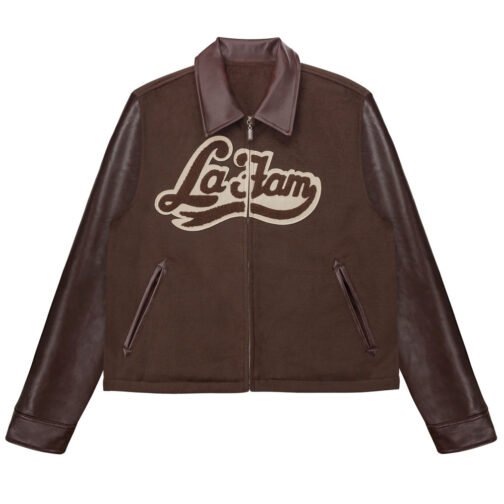 La Fam Red Varsity Jacket - Image 3