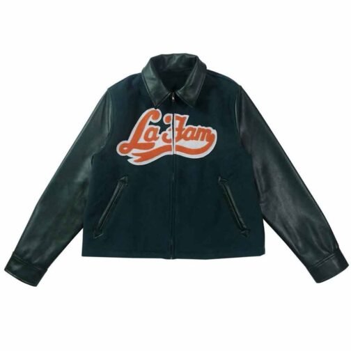 La Fam Red Varsity Jacket - Image 4