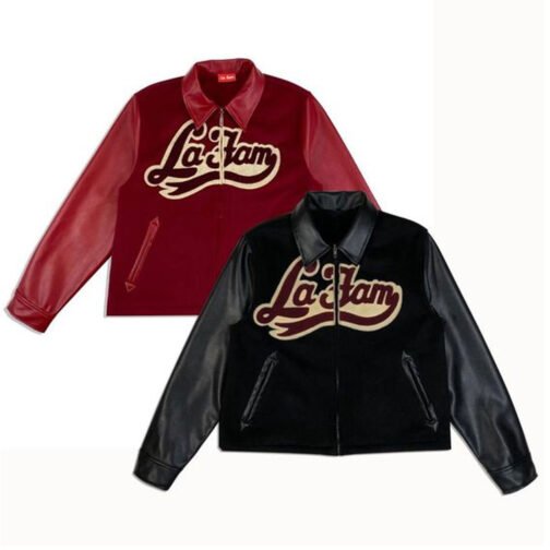 La Fam Red Varsity Jacket - Image 6
