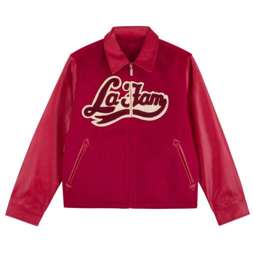 La Fam Red Varsity Jacket