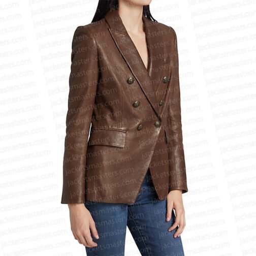 Law & Order Svu Mariska Hargitay Leather Jacket - Image 5