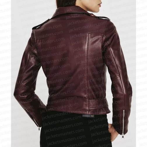 Legacies S04 Danielle Rose Russell Brown Leather Jacket - Image 3