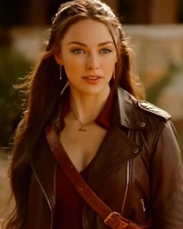 Legacies S04 Danielle Rose Russell Brown Leather Jacket