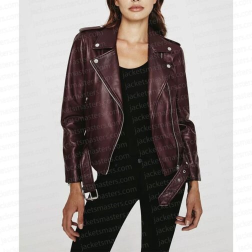 Legacies S04 Danielle Rose Russell Brown Leather Jacket - Image 4