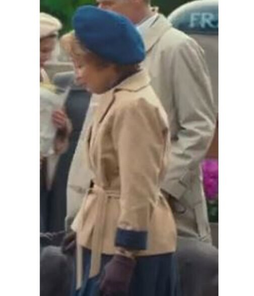 Lesley Manville Mrs. Harris Goes to Paris Belted Jacket - Image 2