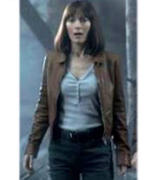 The Bubble Leslie Mann Brown Leather Jacket - Image 4
