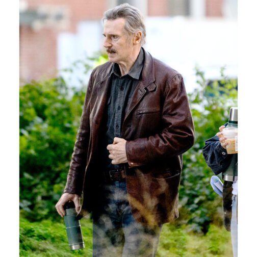 Liam Neeson Thug Leather Blazer - Image 5