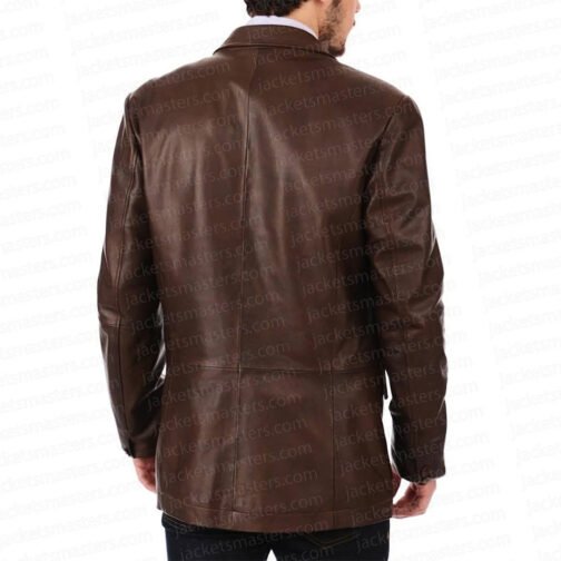 Liam Neeson Thug Leather Blazer - Image 3