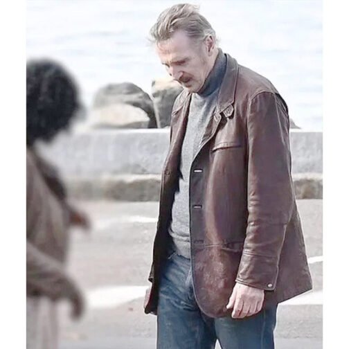 Liam Neeson Thug Leather Blazer - Image 10