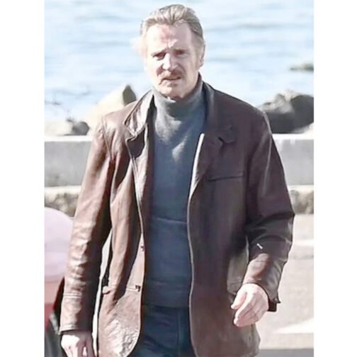Liam Neeson Thug Leather Blazer - Image 11