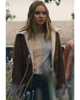 Light as a Feather Liana Liberato Suede Bomber Jacket