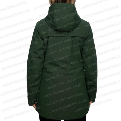 Lindsay Lohan Falling for Christmas Green Parka - Image 3