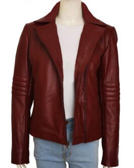 Eye Candy Victoria Justice Brown Cropped Leather Jacket