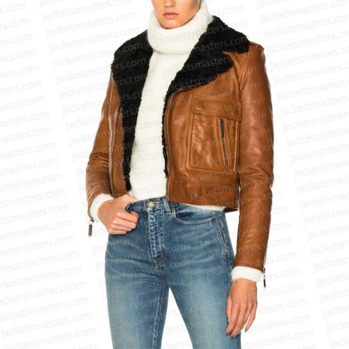 Lisa Barlow Real Housewives of Salt Lake City Shearling Leather Jacket - Image 4