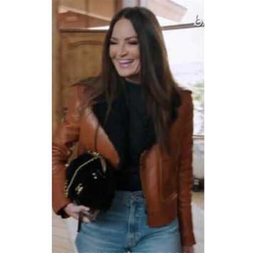 Lisa Barlow Real Housewives of Salt Lake City Shearling Leather Jacket - Image 2