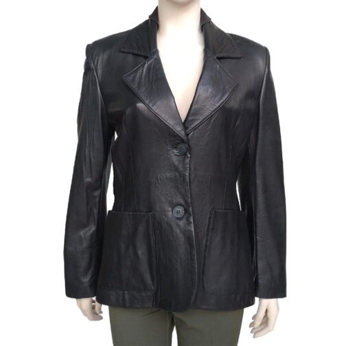 Transatlantic Deleila Piasko Leather Blazer