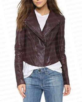 IZombie S02 Rose Mciver Burgundy Leather Jacket