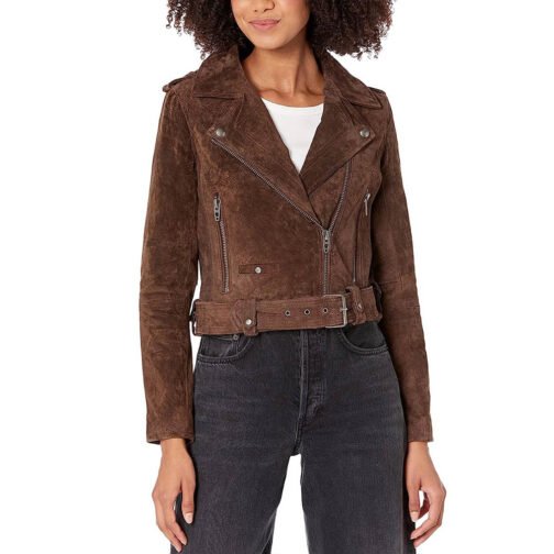 Stumptown Monica Barbaro Brown Suede Jacket