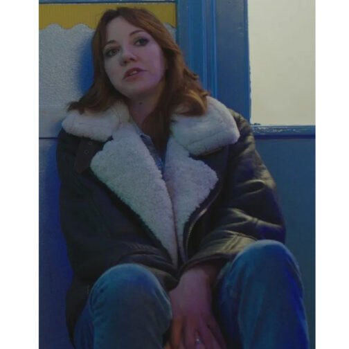 Motherland Diane Morgan Shearling Leather Jacket - Image 7