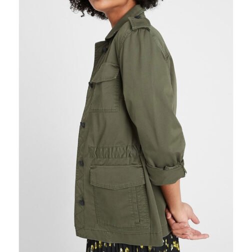 Locke & Key Darby Stanchfield Green Cotton Jacket - Image 4