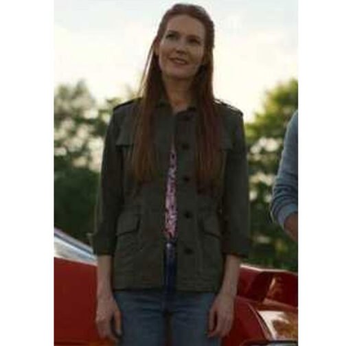 Locke & Key Darby Stanchfield Green Cotton Jacket - Image 2