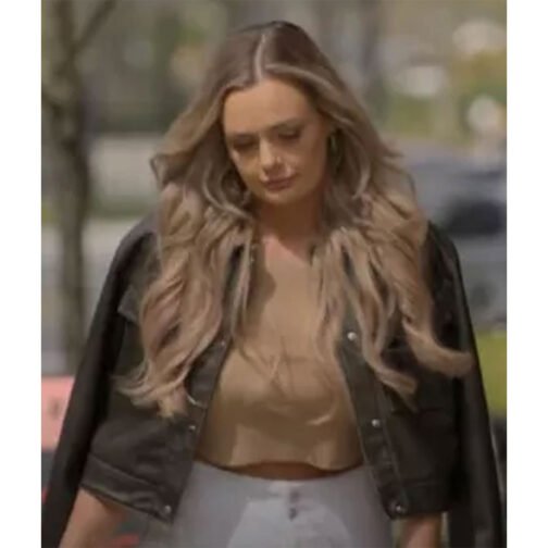 Love Is Blind Micah Lussier Cropped Leather Jacket - Image 2