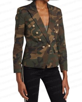 Rachel Hilson Love Victor Camo Blazer